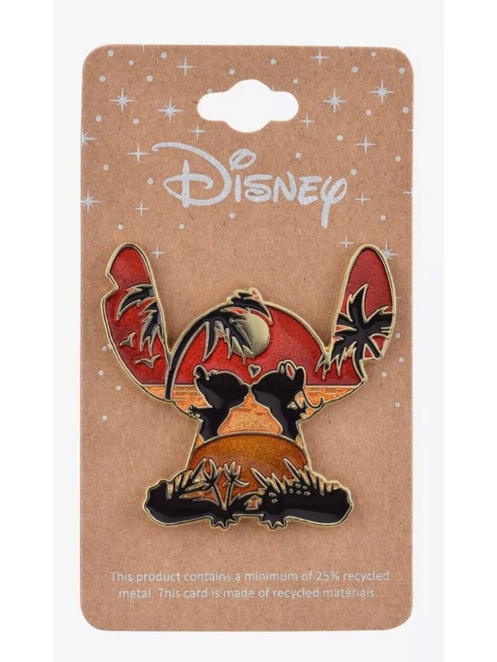 Disney Lilo & Stitch Angel & Stitch Sunset Silhouette Enamel Pin